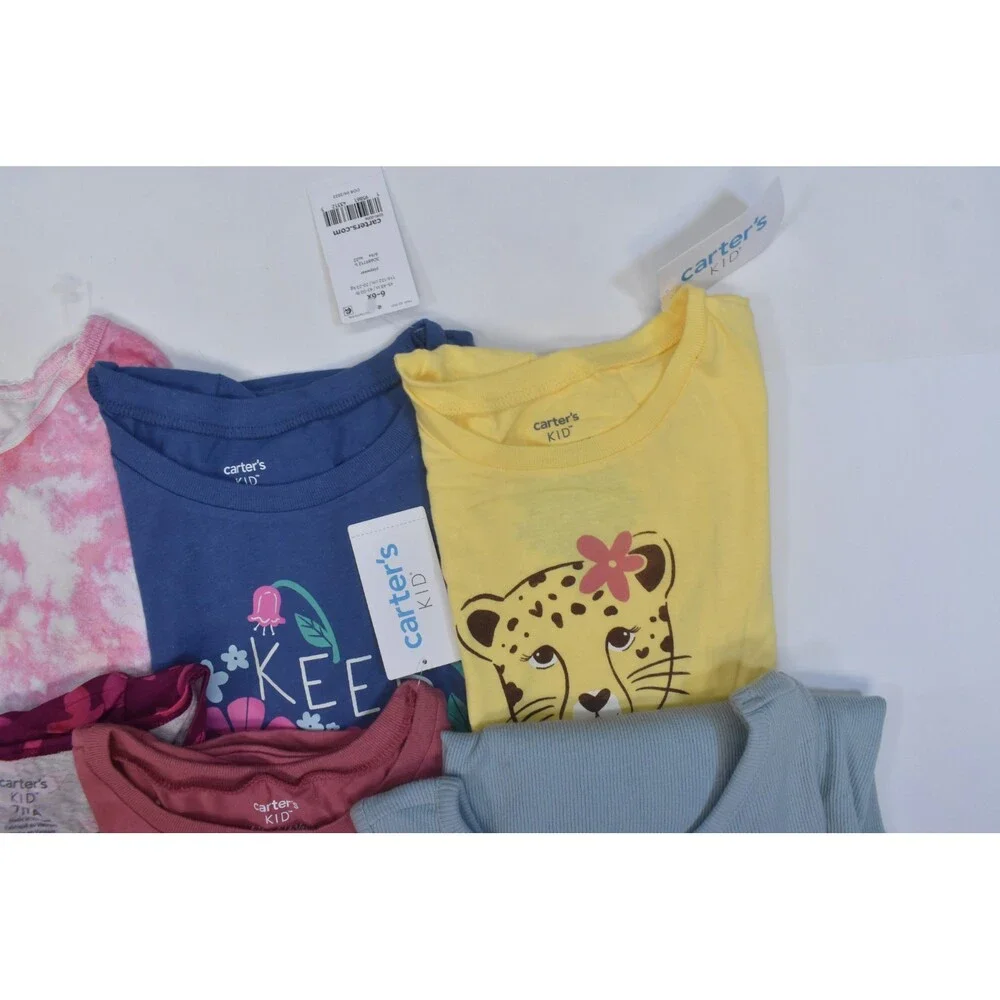 Carters Bulk Lot Of 7 Girls Size Small 6/7 Mixed Season Tops Bottoms Dresses